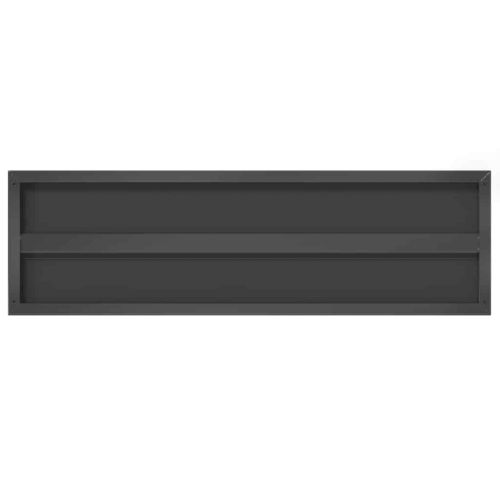 Стенни рафтове 2 бр 100x30x3 см черни неръждаема стомана