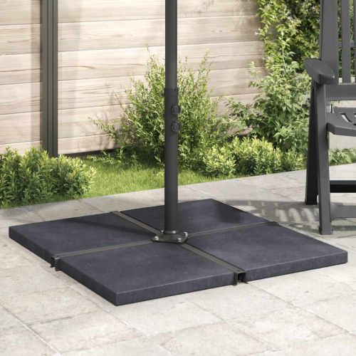 Стойка за чадър, черна, гранит, квадратна, 25 кг