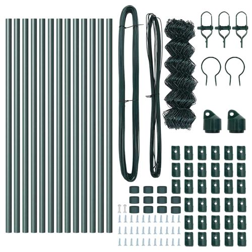 Стълб за ограда. Зелен 0,8 x 25 м (60 x 60 мм мрежа) Стомана