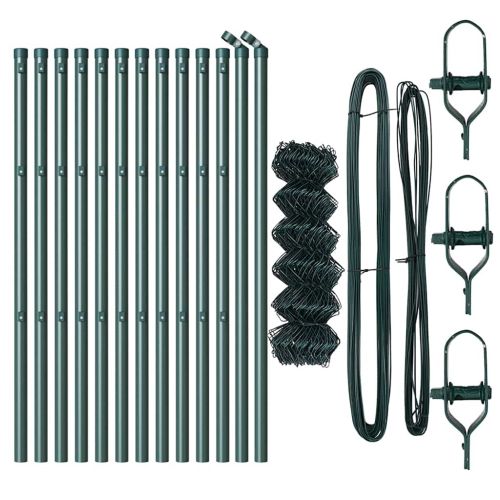 Стълб за ограда. Зелен 0,8 x 25 м (60 x 60 мм мрежа) Стомана