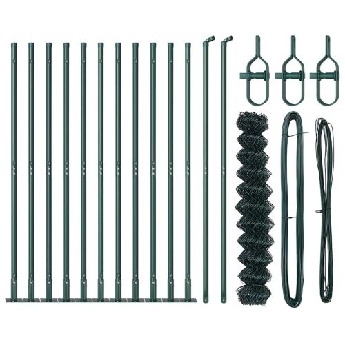 Стълб за ограда. Зелен 0,8 x 25 м (60 x 60 мм мрежа) Стомана