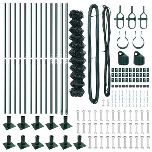 Стълб за ограда. Зелен 0,8 x 25 м (60 x 60 мм мрежа) Стомана