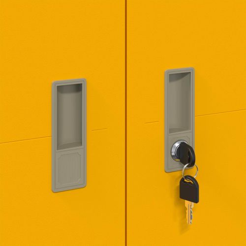 Шкаф за съхранение Горчично жълто 90 x 40 x 140 cm Стомана