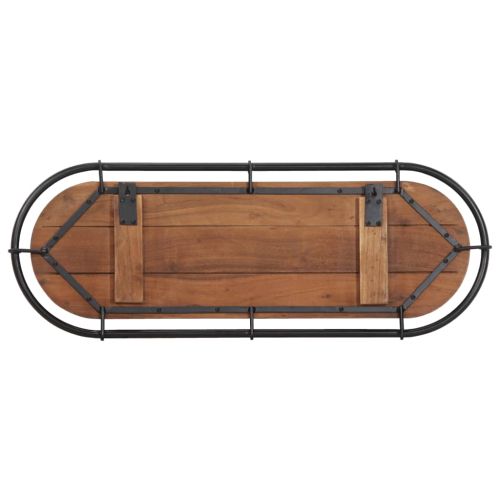 Стенна закачалка с 5 куки, регенерирано дърво масив