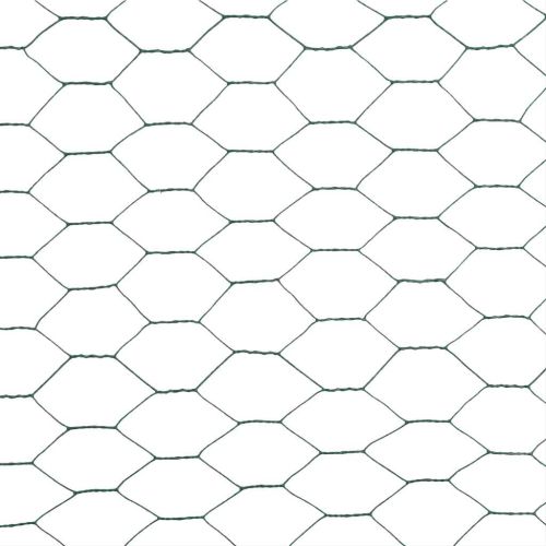 Кокошкарска мрежа, с PVC покритие, 25x1,5 м, зелена