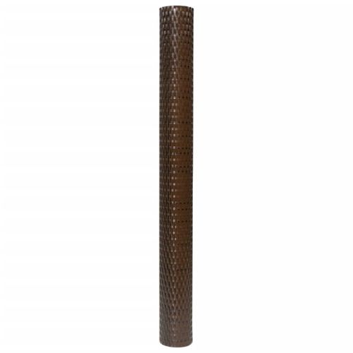 Балконски параван, кафяв и черен, 500x80 см, полиратан