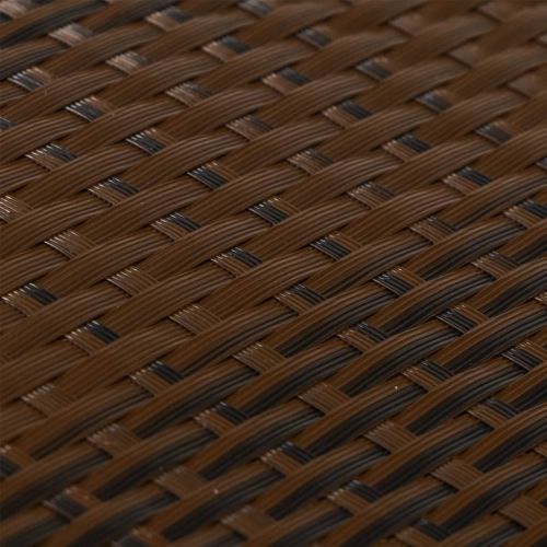 Балконски параван, кафяв и черен, 500x90 см, полиратан