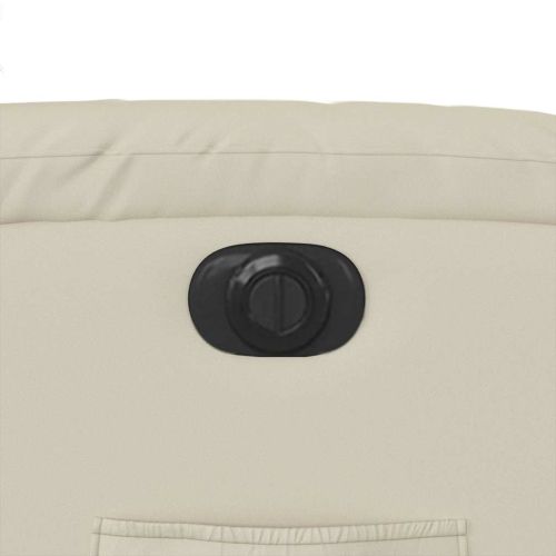 Електрически наклоняем стол, кремав, изкуствена кожа