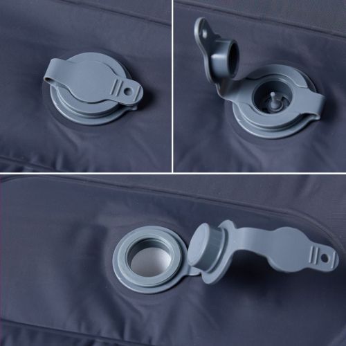 Самонадуваем дюшек за къмпинг с възглавница за 1 човек сив