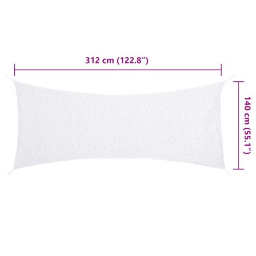 Камуфлажна мрежа с чанта за съхранение, 312x140 см, бял