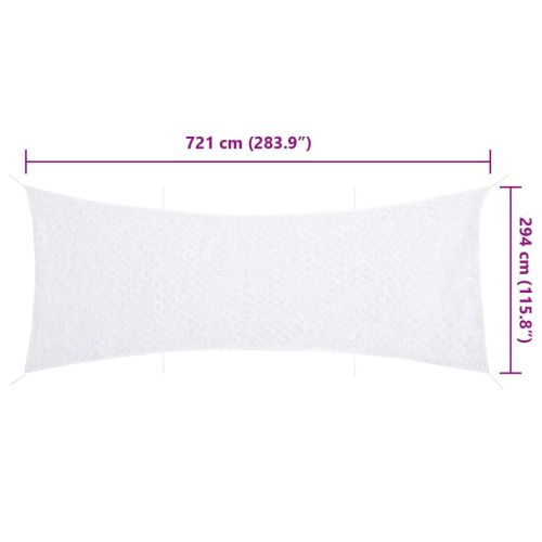 Камуфлажна мрежа с чанта за съхранение, 721x294 см, бял