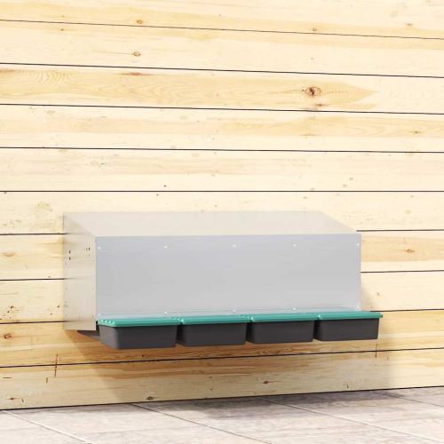 Кутия за пилета с 4 отделения, за стенен монтаж, поцинкована стомана