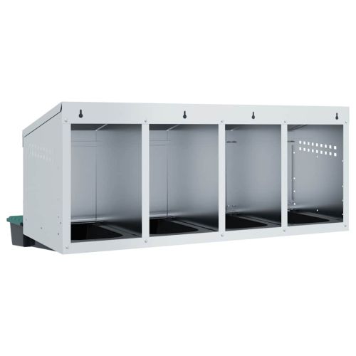 Кутия за пилета с 4 отделения, за стенен монтаж, поцинкована стомана