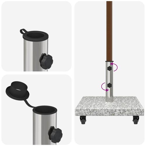 Основа за чадър Сив 45 x 45 x 45 cm Гранит