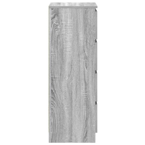 Сайдборд, сив сонома, 37,5x35x99 см, инженерно дърво