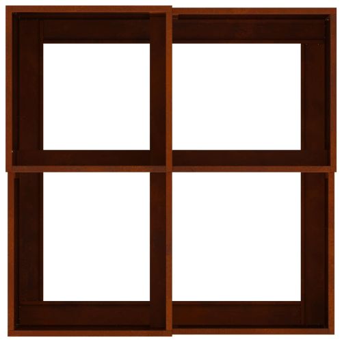 Градинска саксия Ръждясало 100 x 100 x 48 см Патинираща стомана