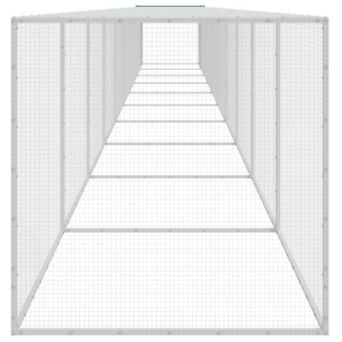 Клетка за пилета с покрив антрацит 1003x98x90 см стомана