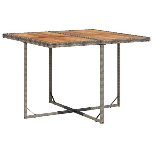 Градински комплект с възглавници, 9 части, бежов полиратан