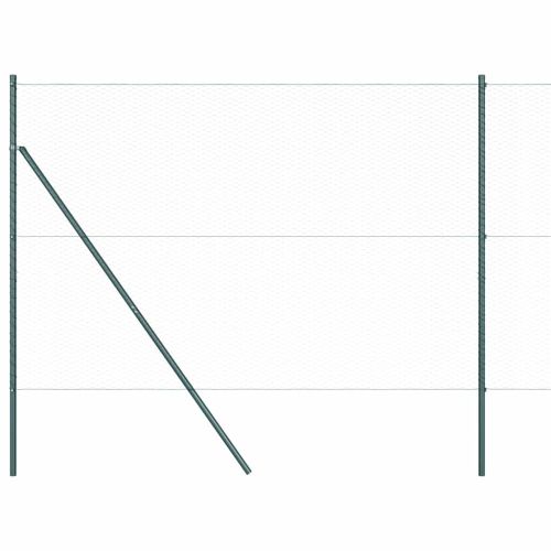 Стълб за ограда. Зелен 25 x 1,5 м (25 мм мрежа) Стомана