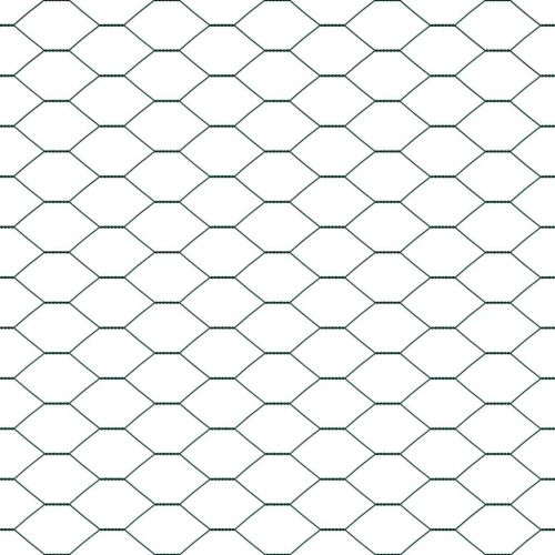 Стълб за ограда. Зелен 50 x 0,5 м (25 мм мрежа) Стомана и PVC
