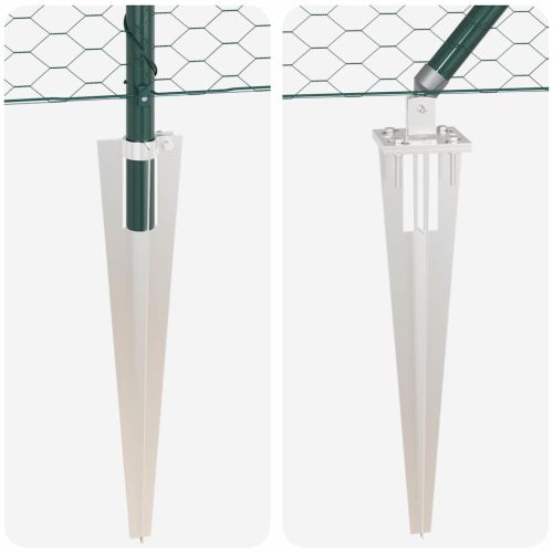 Стълб за ограда. Зелен 25 x 1,5 м (36 мм мрежа) Стомана