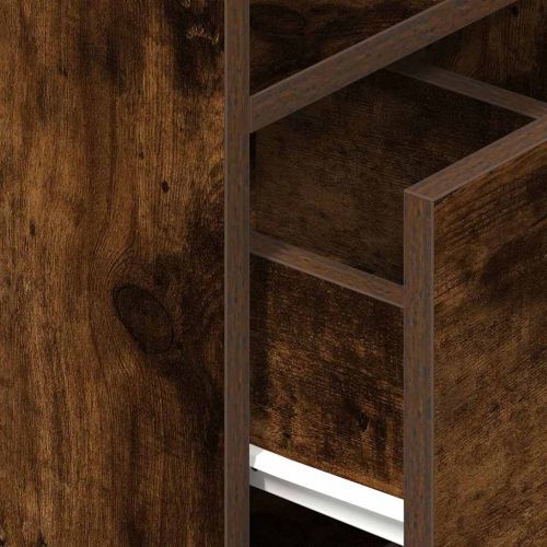 Нощно шкафче с чекмедже, опушен дъб, 25x31x66 см