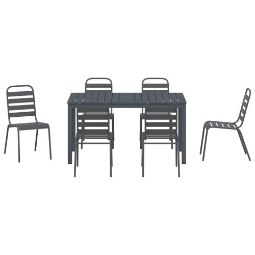 Комплект за хранене в градината 7 pcs Антрацит