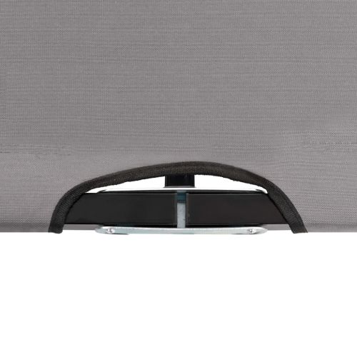 Двуместен сгъваем шезлонг, сив, стомана