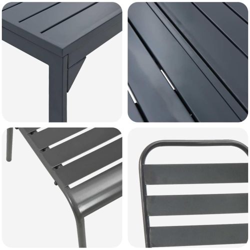 Комплект за хранене в градината 9 pcs Антрацит