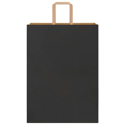 Хартиени торбички 250 бр с дръжки черни 32x17x44 см