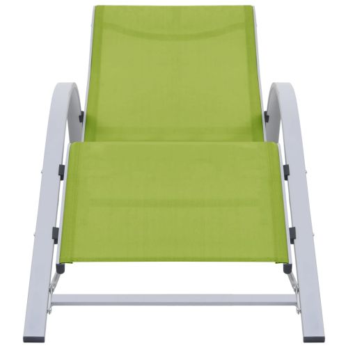 Шезлонг, textilene и алуминий, зелен