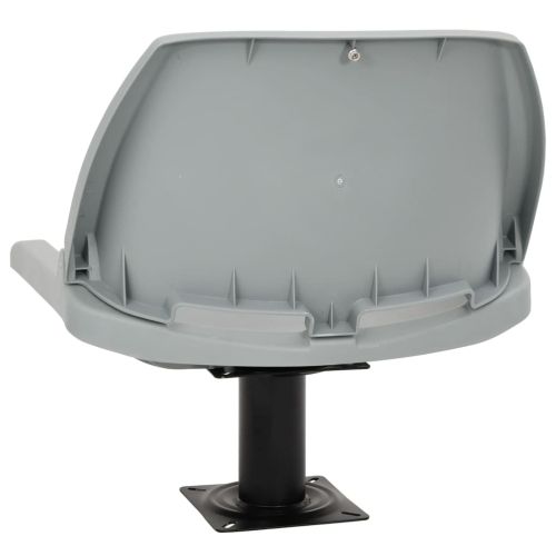 Сгъваем стол за лодка 2 части без възглавница сив 48x51x41 см