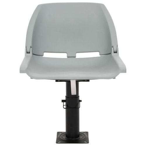 Сгъваем стол за лодка 4 части без възглавница сив 48x51x41 см