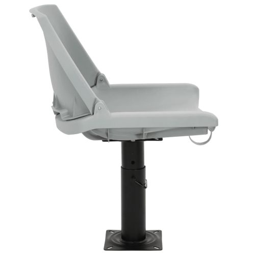 Сгъваем стол за лодка 4 части без възглавница сив 48x51x41 см