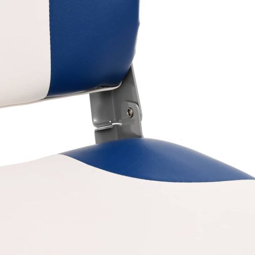 Сгъваеми седалки за лодка, 1 комплект, сини и бели, 41x36x48 см