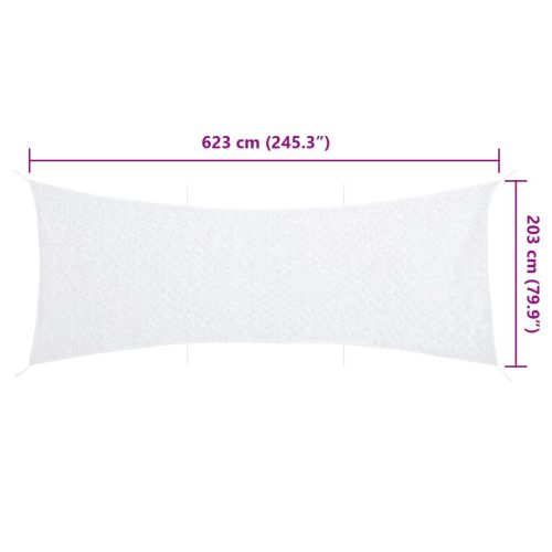 Камуфлажна мрежа с чанта за съхранение, 623x203 см, бял