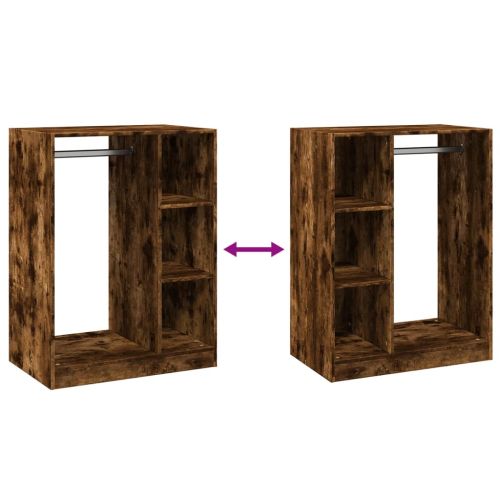 Гардероб, опушен дъб, 77x48x102 см, инженерно дърво