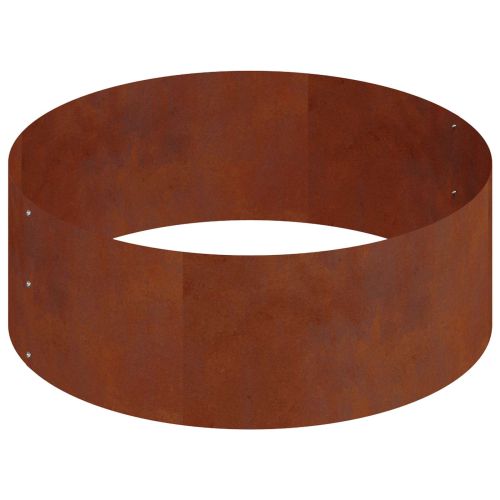 Градинска саксия Кафяво 90 x 90 x 20 см Патинираща стомана