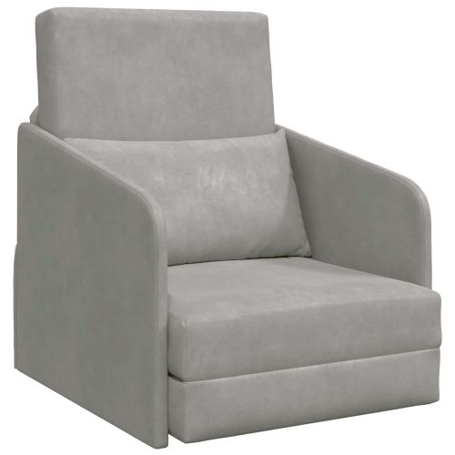 Диван легло Светлосиво 65 x 80 x 83 см Кадифе