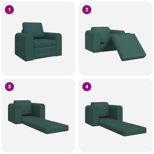 Диван легло Тъмен зелен 98 x 71 x 83 см текстил