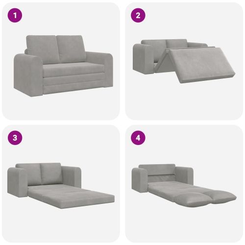 Диван легло 60cm Светлосиво Кадифе