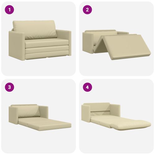 Диван легло 110cm Крем Изкуствена