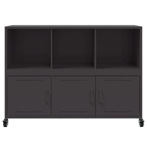 Бюфет, черен, 100,5x39x72 см, стомана