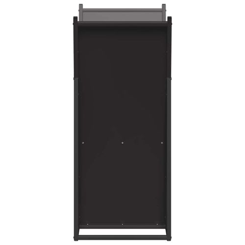 Стойка за дърва, черна, 69,5x35x81 см, студеновалцувана стомана