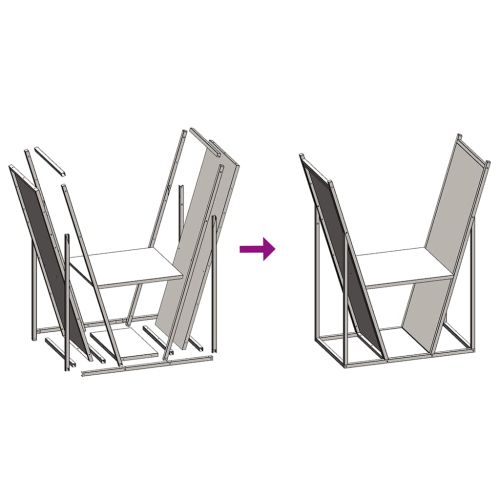 Стойка за дърва, черна, 69,5x35x81 см, студеновалцувана стомана