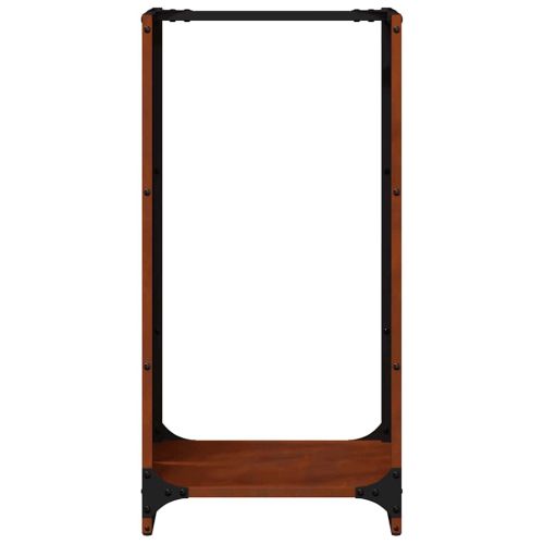 Стойка за дърва за огрев 40x30x80 см Патинираща стомана