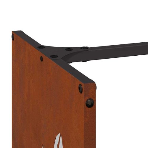 Стойка за дърва за огрев 40x30x80 см Патинираща стомана