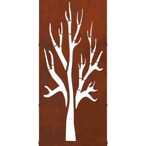 Стойка за дърва за огрев 40x30x80 см Патинираща стомана