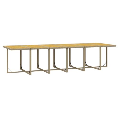 Градински комплект с възглавници, 13 части, полиратан, бежов