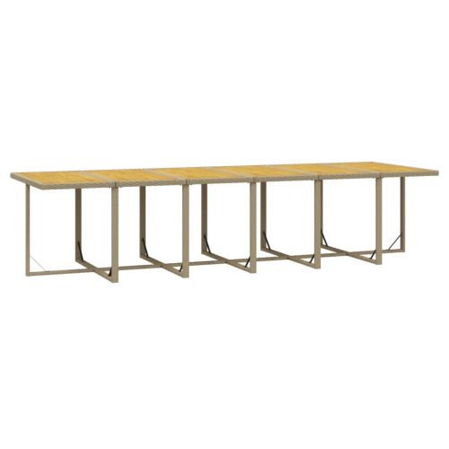 Градински комплект с възглавници, 17 части, полиратан, бежов